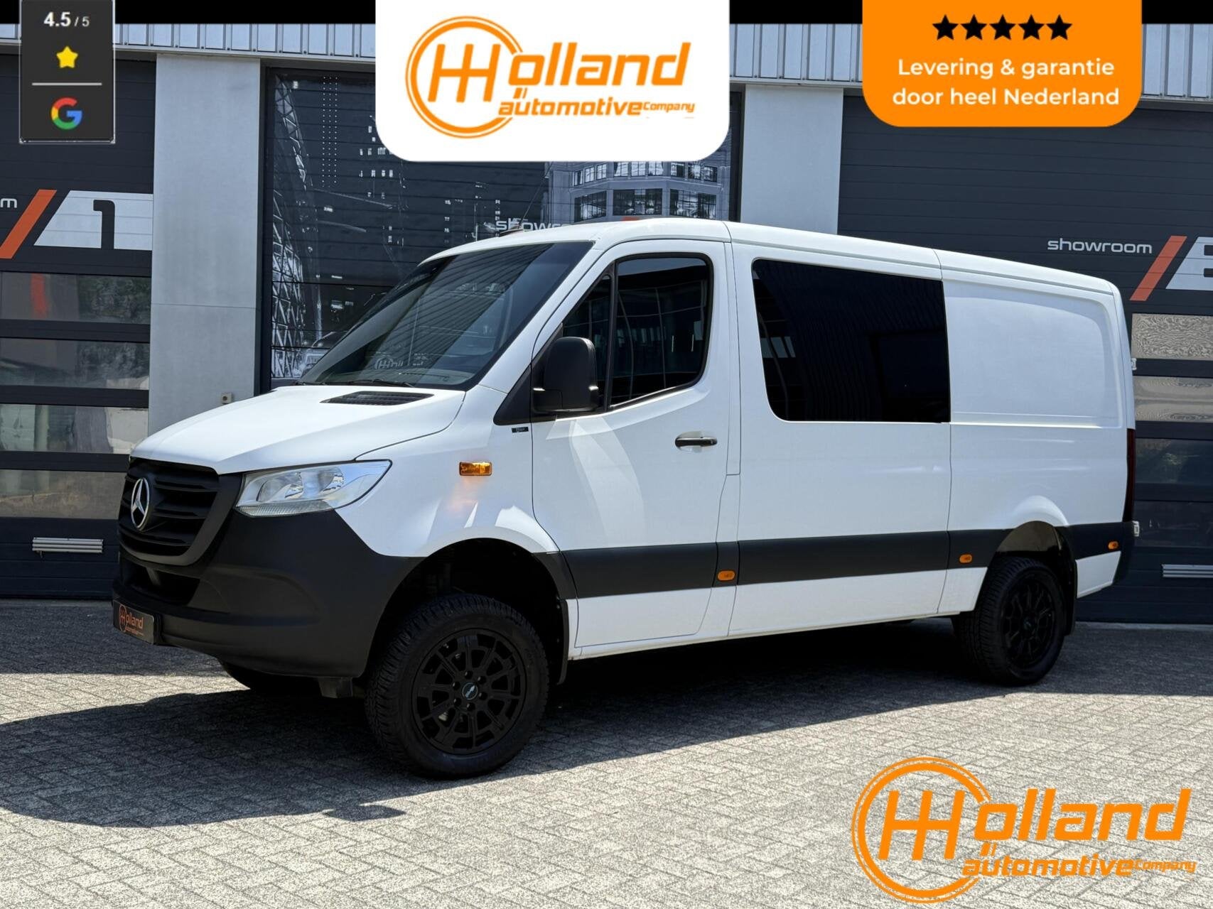 Mercedes Sprinter bestel 316 2.2 CDI L2H1 DC 4X4!, Auto's, Bestelwagens en Lichte vracht, Gebruikt, 4 cilinders, Wit, 2143 cc