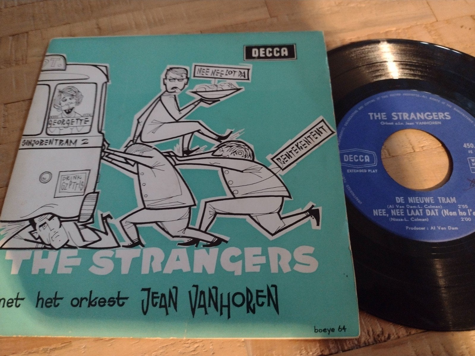 7" vinyl EP: THE STRANGERS: de nieuwe tram (1964), En néerlandais, Enlèvement ou Envoi, 7 inch, Comme neuf