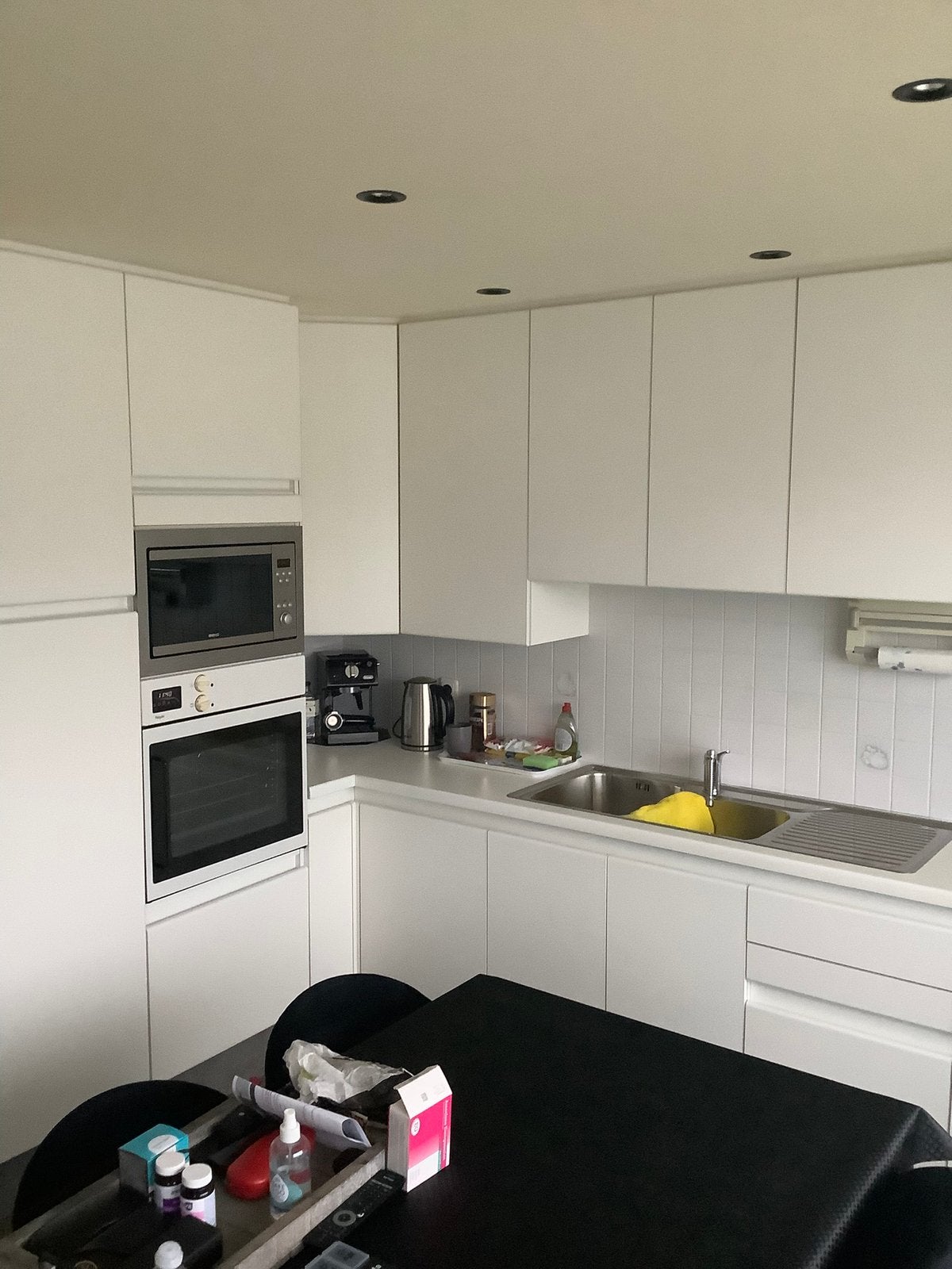 Goed onderhouden keuken, Huis en Inrichting, Ophalen, Gebruikt, Wit, Hoekkeuken