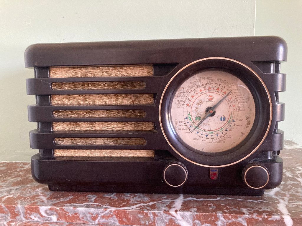 Philips buizenradio circa 1950 (BX373A), Audio, Tv en Foto, Radio's, Ophalen, Gebruikt, Radio