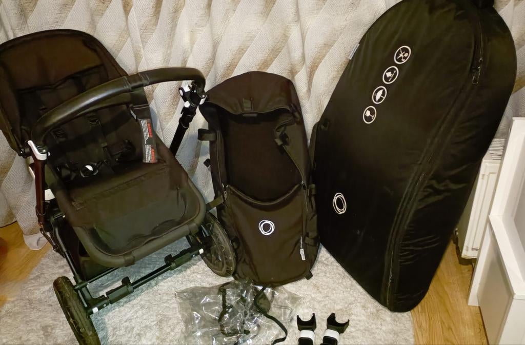 Bugaboo Cameleon 3 Black frame met transporttas, Ophalen, Kinderwagen, Bugaboo, Met reiswieg