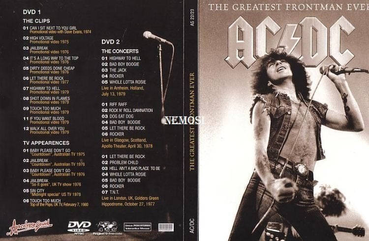 2xDVD - AC/DC - THE GREATEST FRONTMAN EVER, Cd's en Dvd's, Dvd's | Muziek en Concerten, Verzenden, Alle leeftijden, Nieuw in verpakking