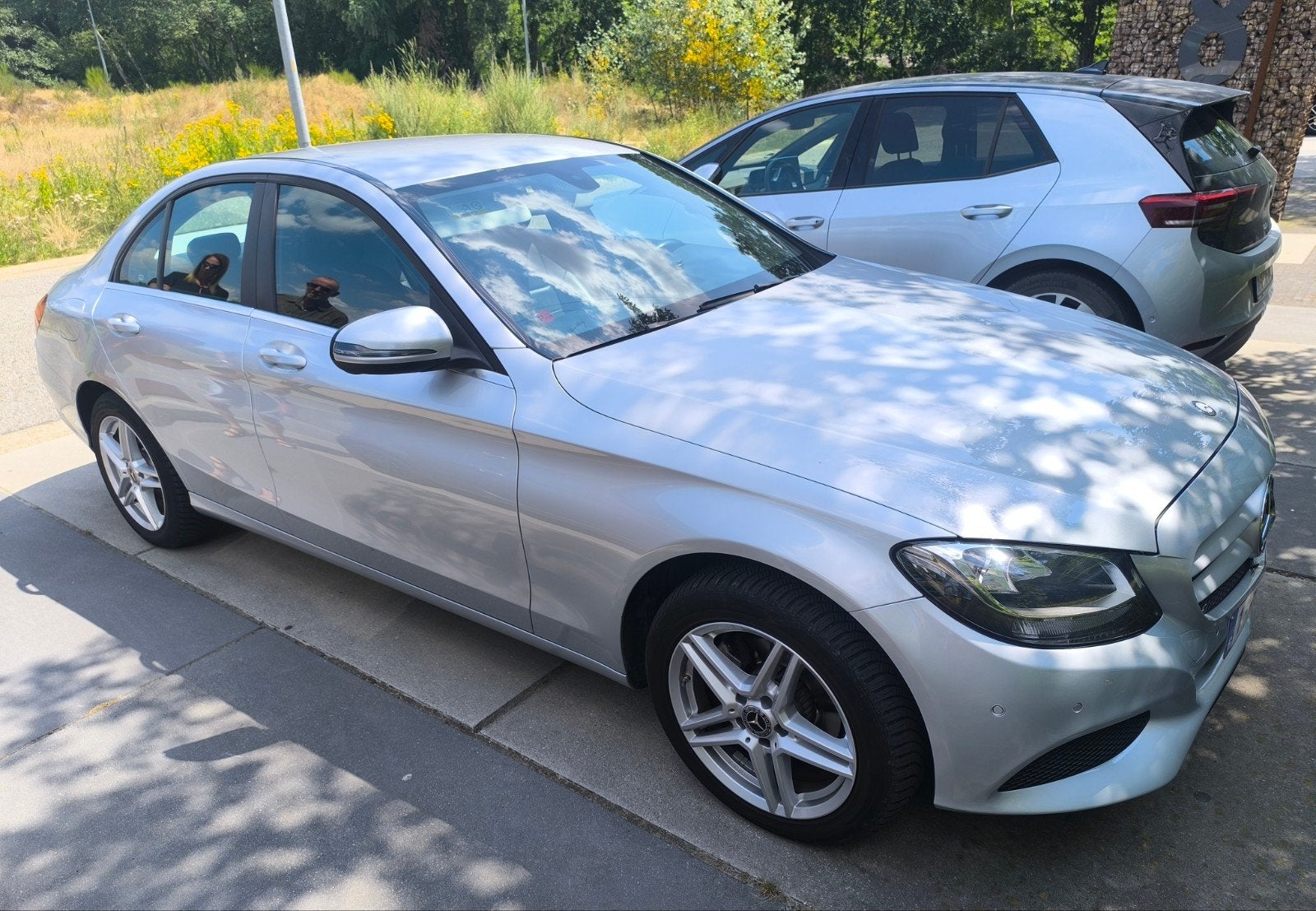 Mercedes C180d #automaat #euro 6b avec GARANTIE, Autos, Mercedes-Benz, Cuir, Argent ou Gris, Achat, Euro 6