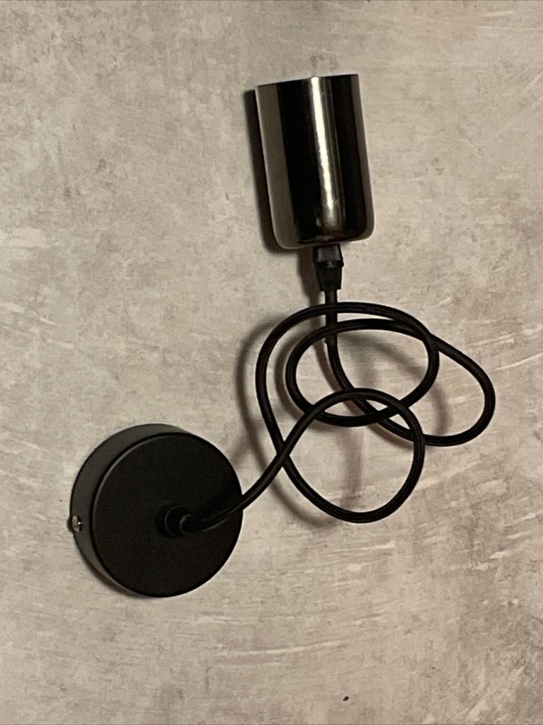 E27 hanglamp in industriële stijl, 50 tot 75 cm, Ophalen of Verzenden, Zo goed als nieuw, Metaal