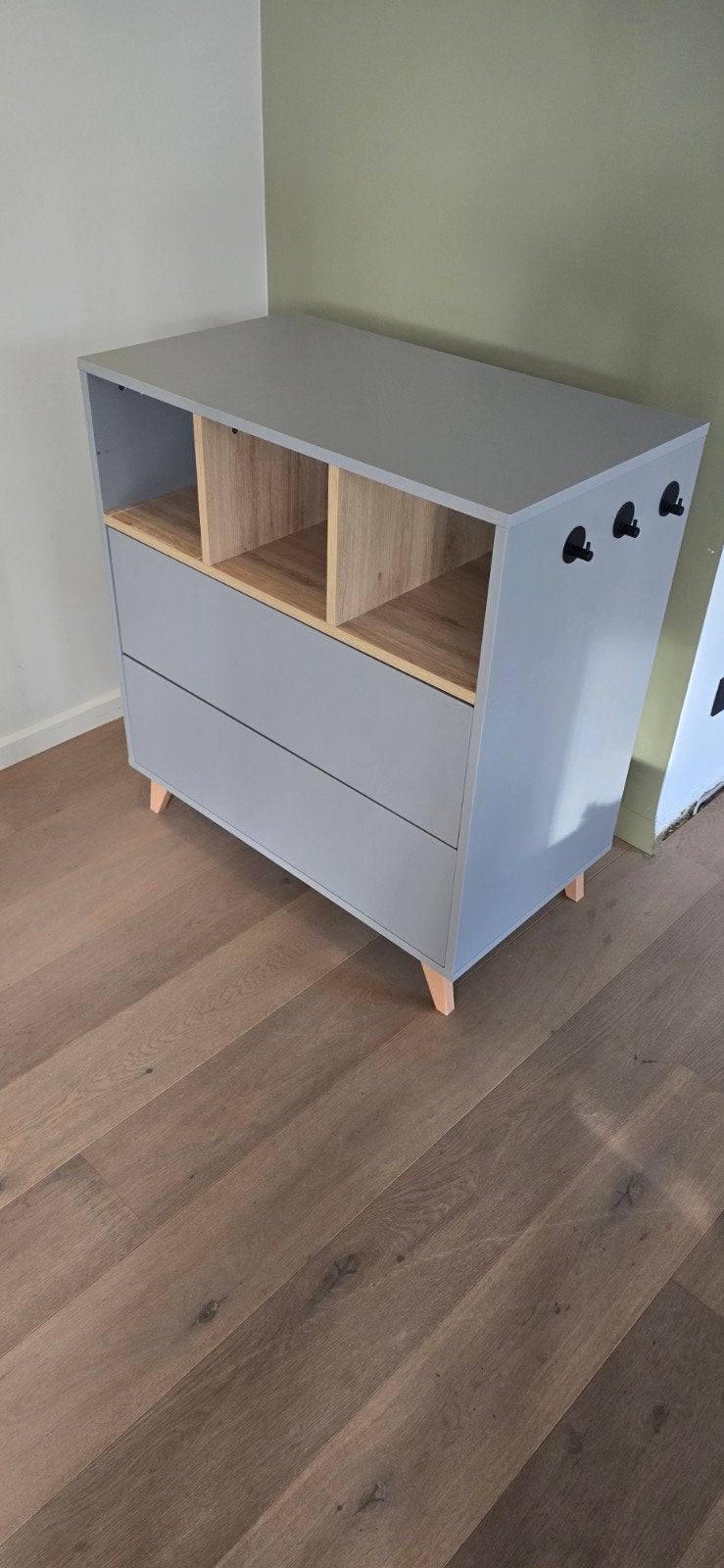 Quax commode Loft grijs, Kinderen en Baby's, Ophalen, Gebruikt, 75 tot 100 cm, Voetruimte