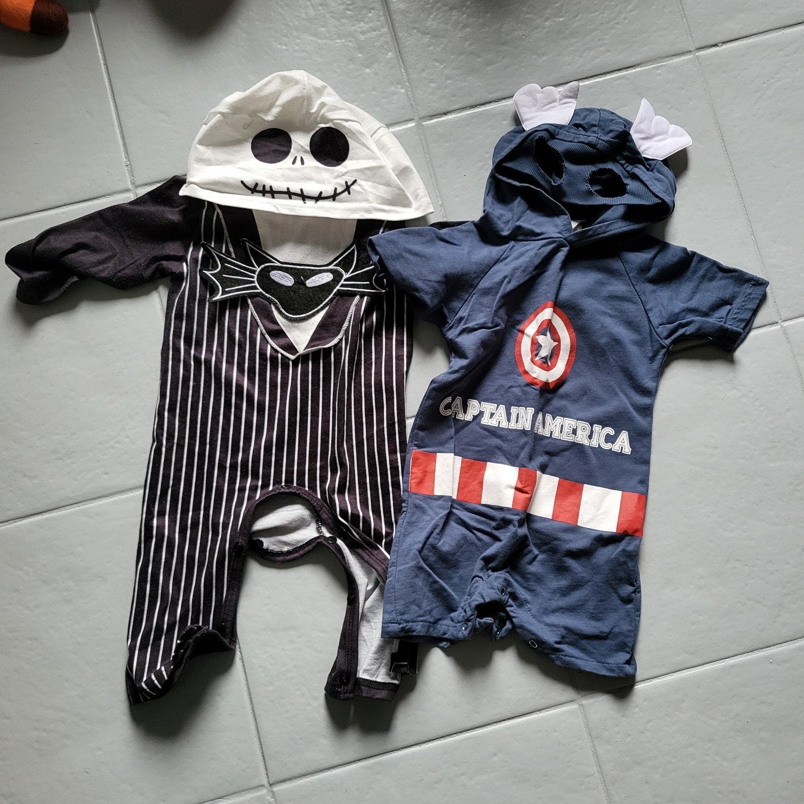 onesie captain america, jack skellington, Kinderen en Baby's, Ophalen of Verzenden