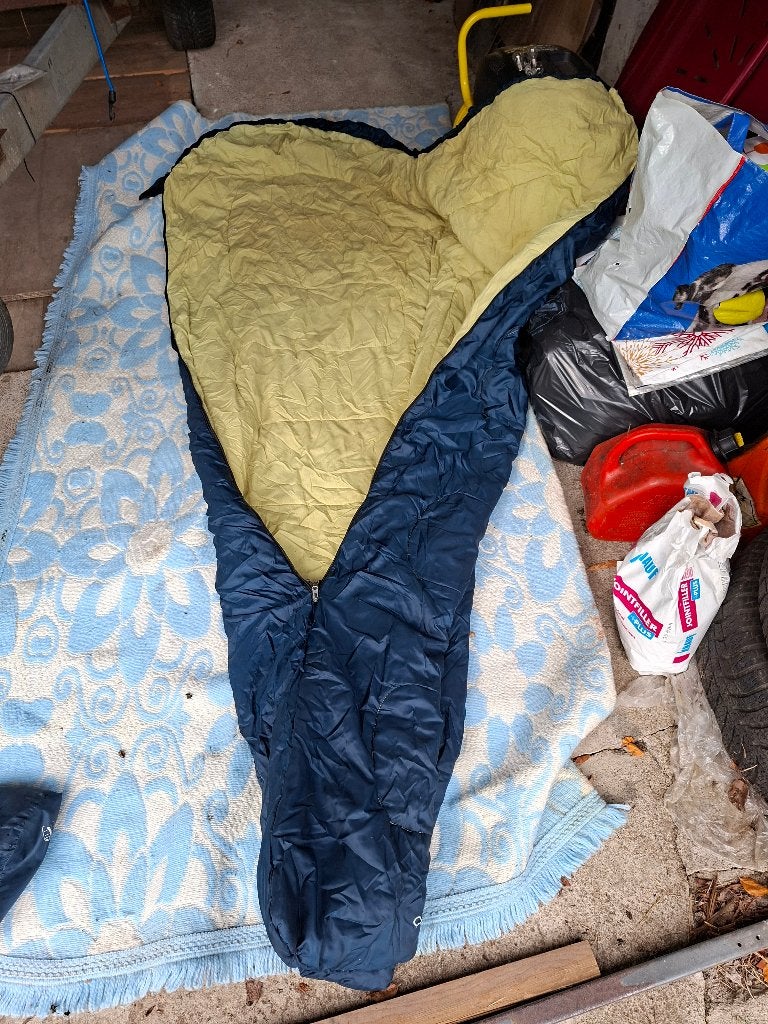 Sac de couchage en duvet pour adulte, Caravanes & Camping, Enlèvement ou Envoi, Utilisé