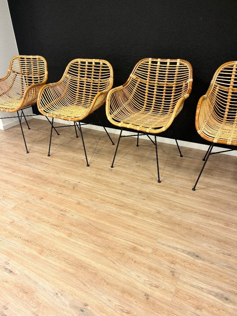 Rotan stoelen, Osier ou Rotin, Comme neuf, Enlèvement, Quatre