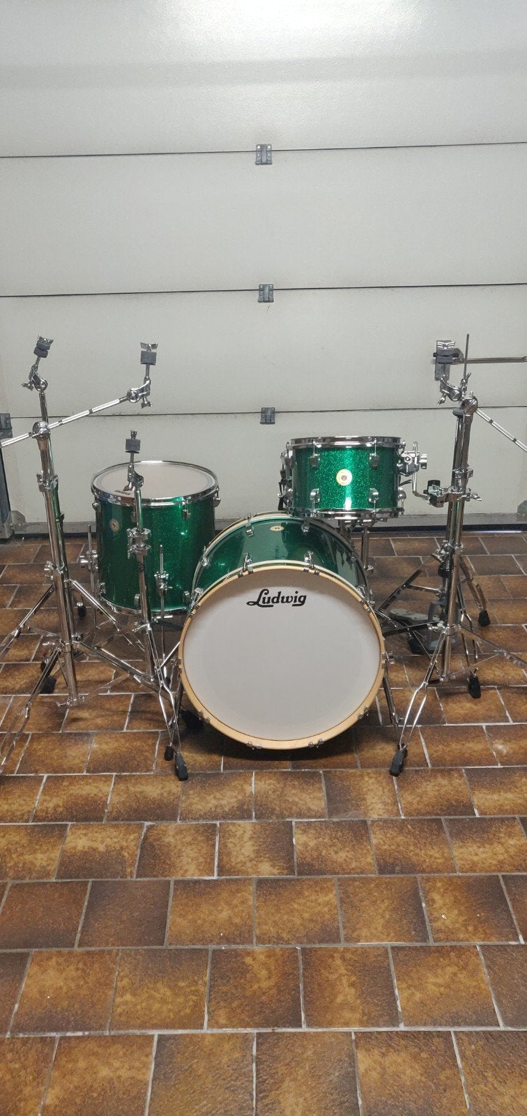 Batterie Ludwig Continental Green Sparkle, Enlèvement, Comme neuf, Ludwig