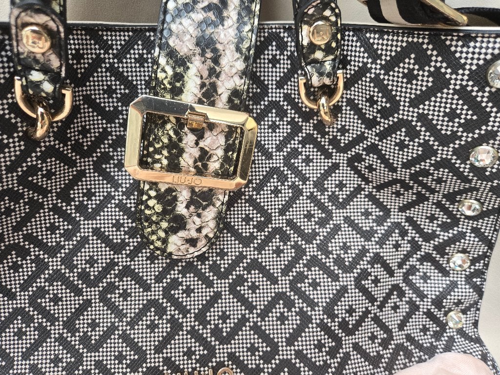 SAC BANDOULIERE LIU-JO - BEIGE NOIR, Bijoux, Sacs & Beauté, Enlèvement, Comme neuf, Beige, Sac à bandoulière