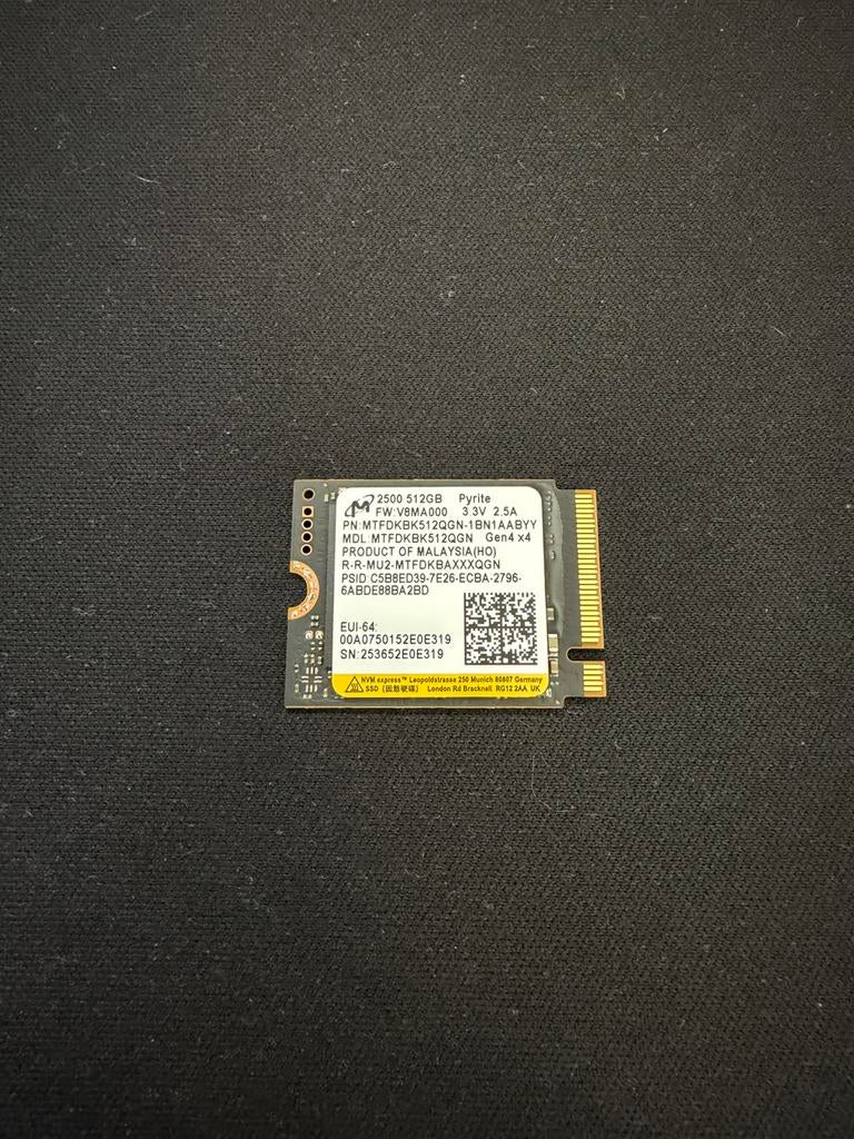 512GB SSD M.2 2230, Enlèvement, Comme neuf, SSD