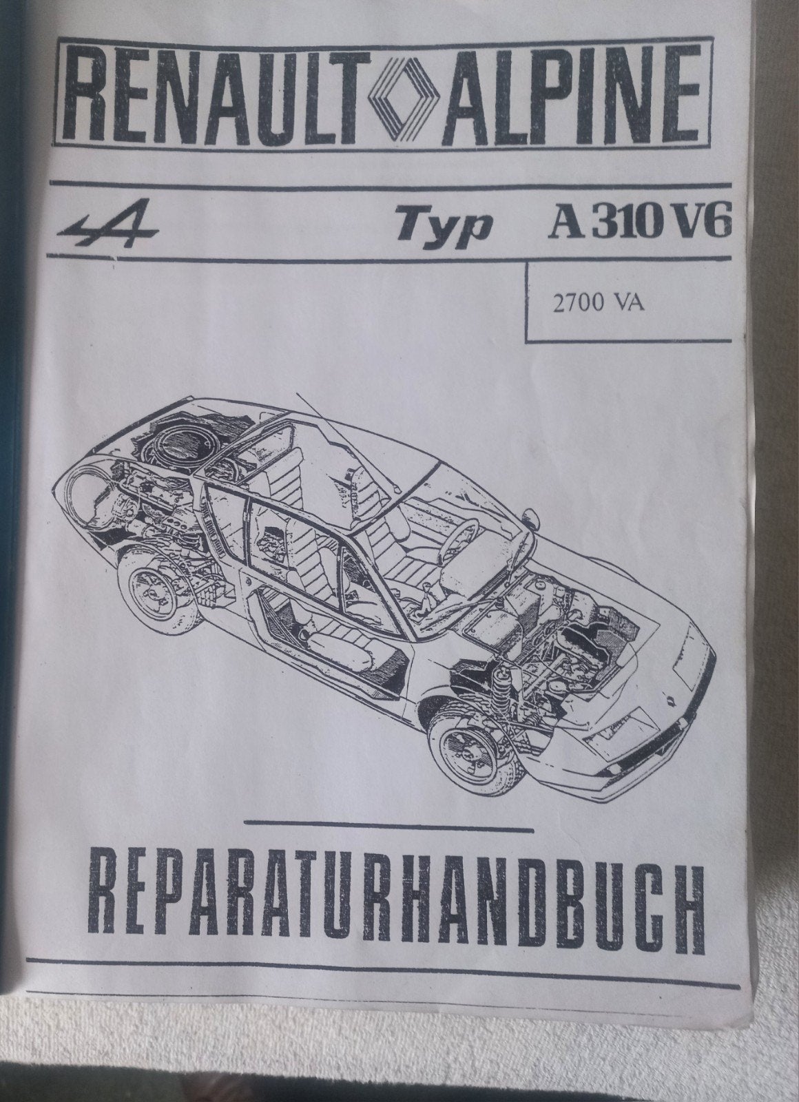 manuel renault alpine a310, Enlèvement ou Envoi