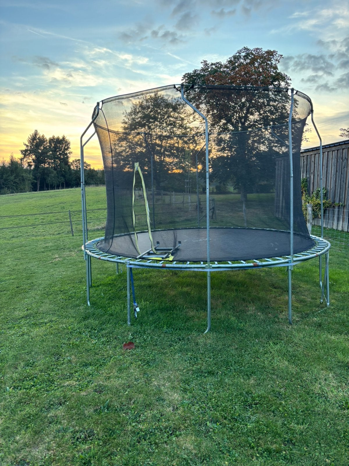 Trampoline Plum 365cm, Ophalen, Gebruikt