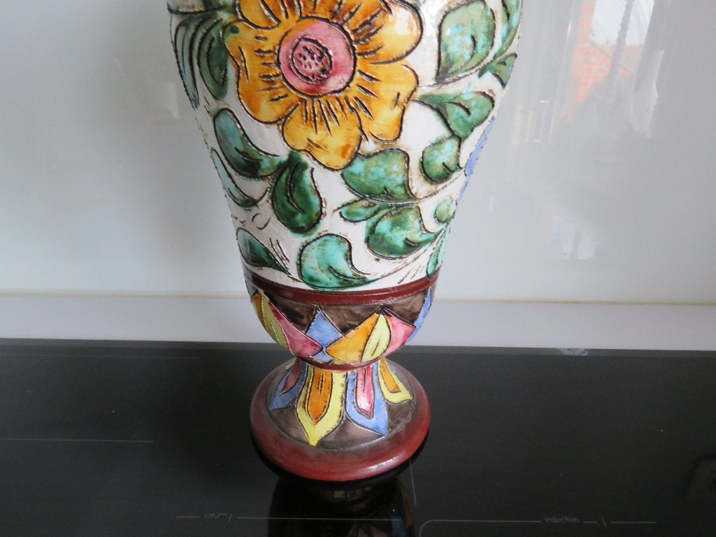 Vintage Italy keramiek vaas, Antiek en Kunst, Ophalen of Verzenden