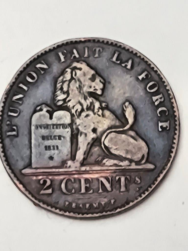 Léopold 2  2 cents 1909, Monnaie en vrac, Bronze, Naissance ou Mariage, Enlèvement ou Envoi
