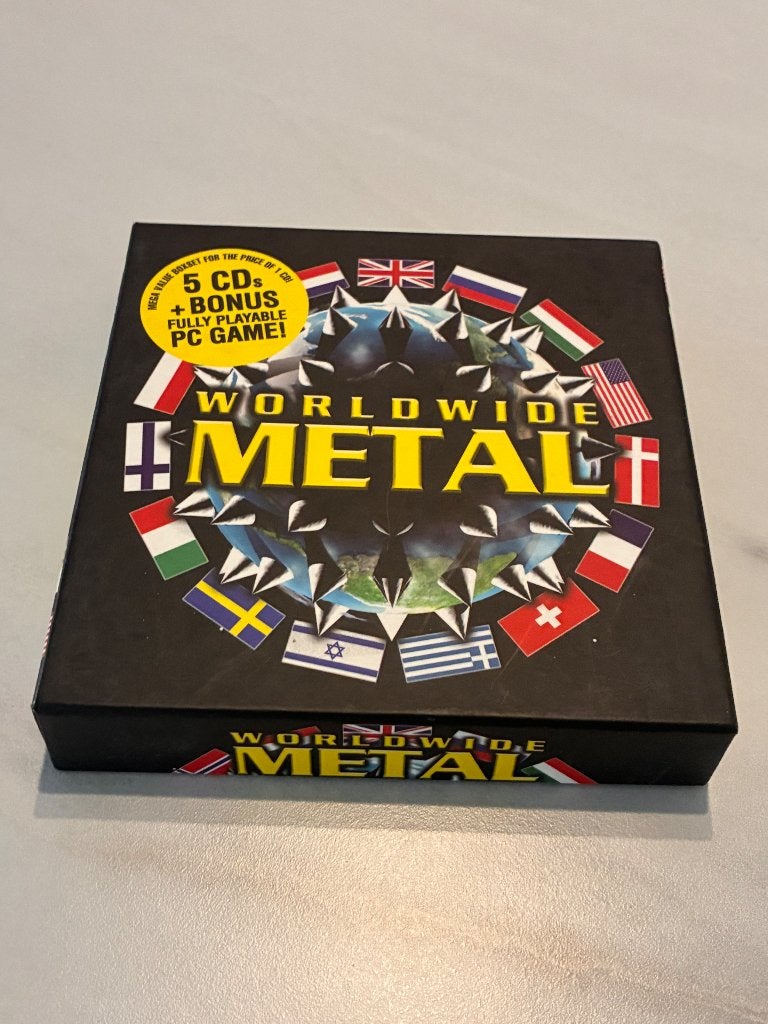 Worldwide Metal | 5 CDs + BONUS FULLY PLAYABLE PC GAME!, Metal, Enlèvement ou Envoi, Compilation, Utilisé