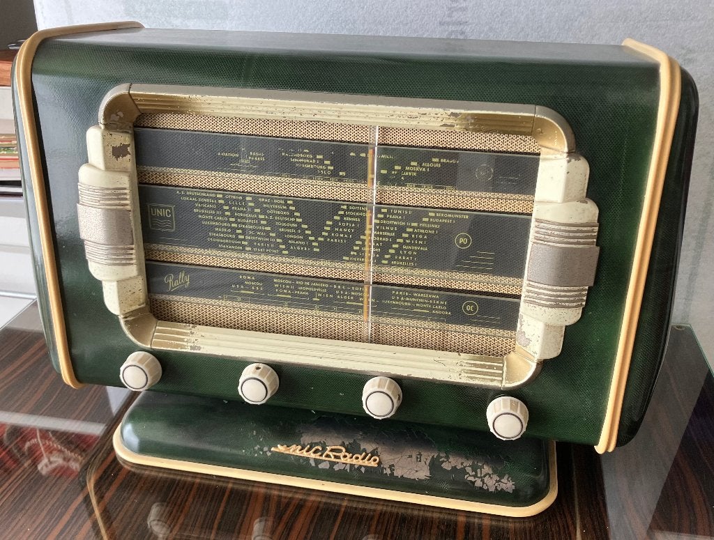 Unic radio buizenradio groen vintage, Enlèvement