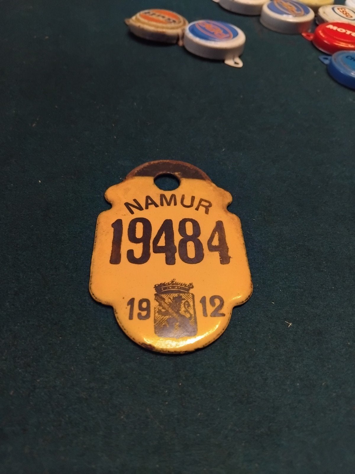 plaque de vélo en émail namur 1912, Enlèvement ou Envoi