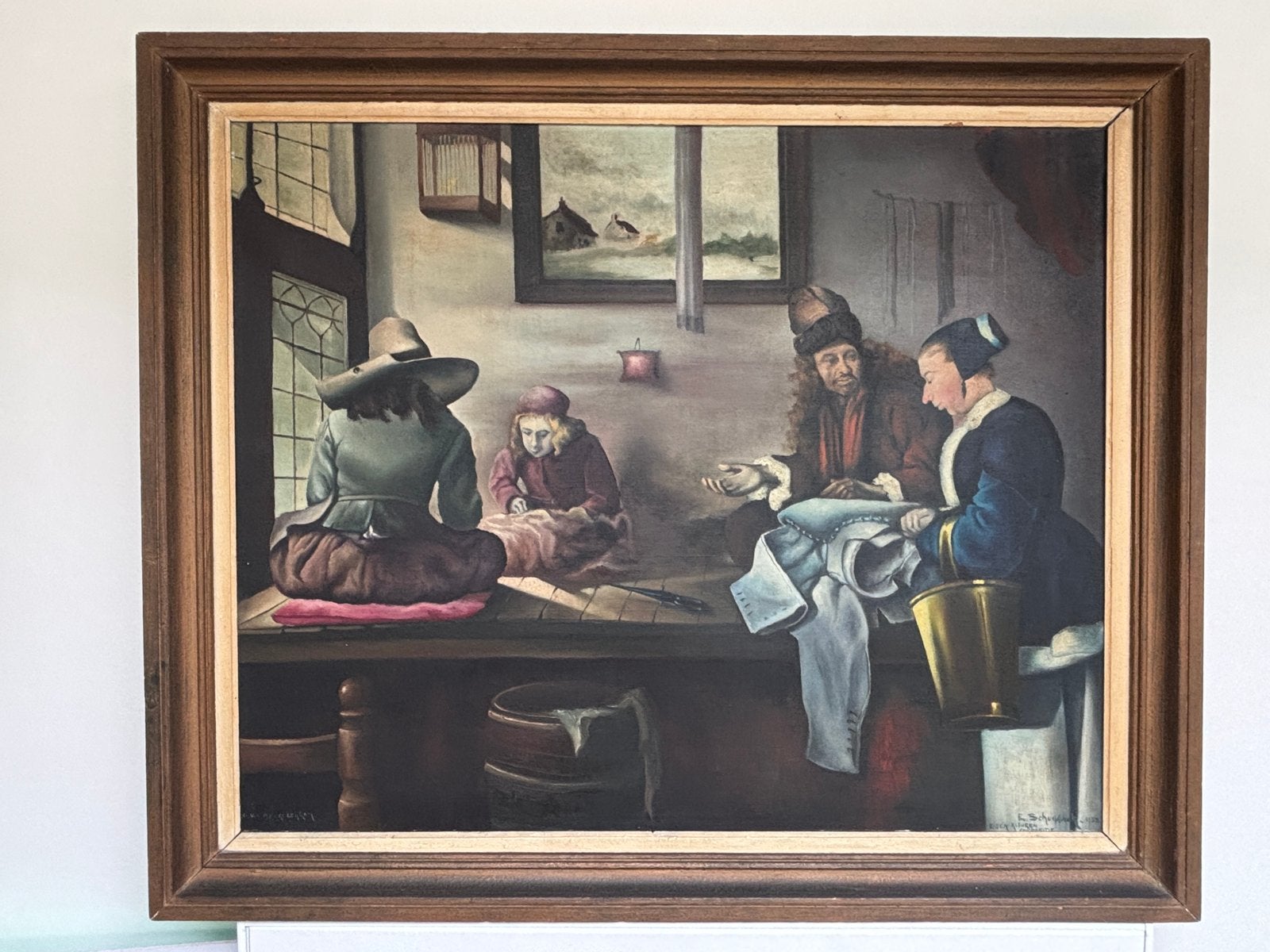 Groot schilderij - olie op doek, Ophalen, Doek