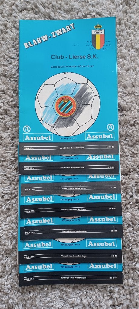PROGRAMMABOEKJES CLUB BRUGGE, Ophalen of Verzenden, Zo goed als nieuw, Boek of Tijdschrift