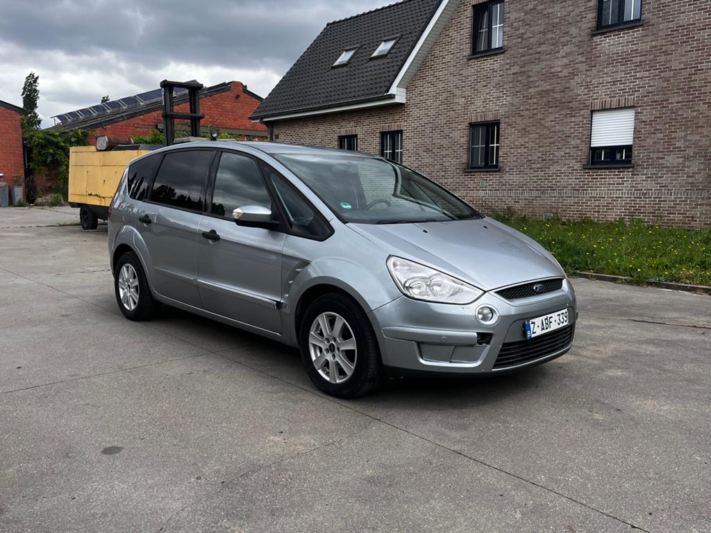 FORD S-MAX 7 PLATS BENZINE VAN 2008 MET 120KM, Auto's, Voorwielaandrijving, Zwart, Bedrijf, Handgeschakeld