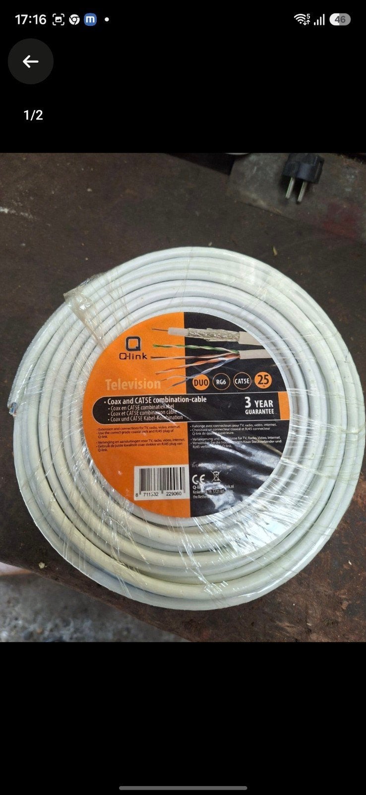 coax en utp cat5e 25m, Enlèvement, Neuf, Autres marques, Autres types
