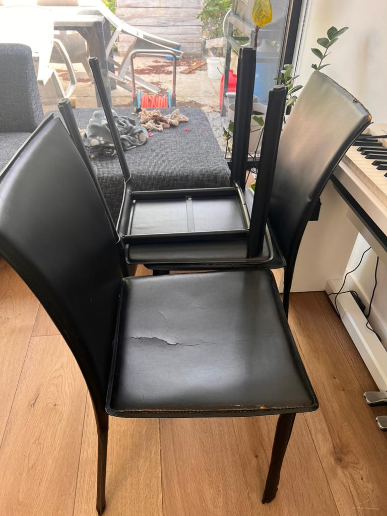 Chaises à donner, Enlèvement, Cuir, Noir, Cinq, Six Chaises ou plus