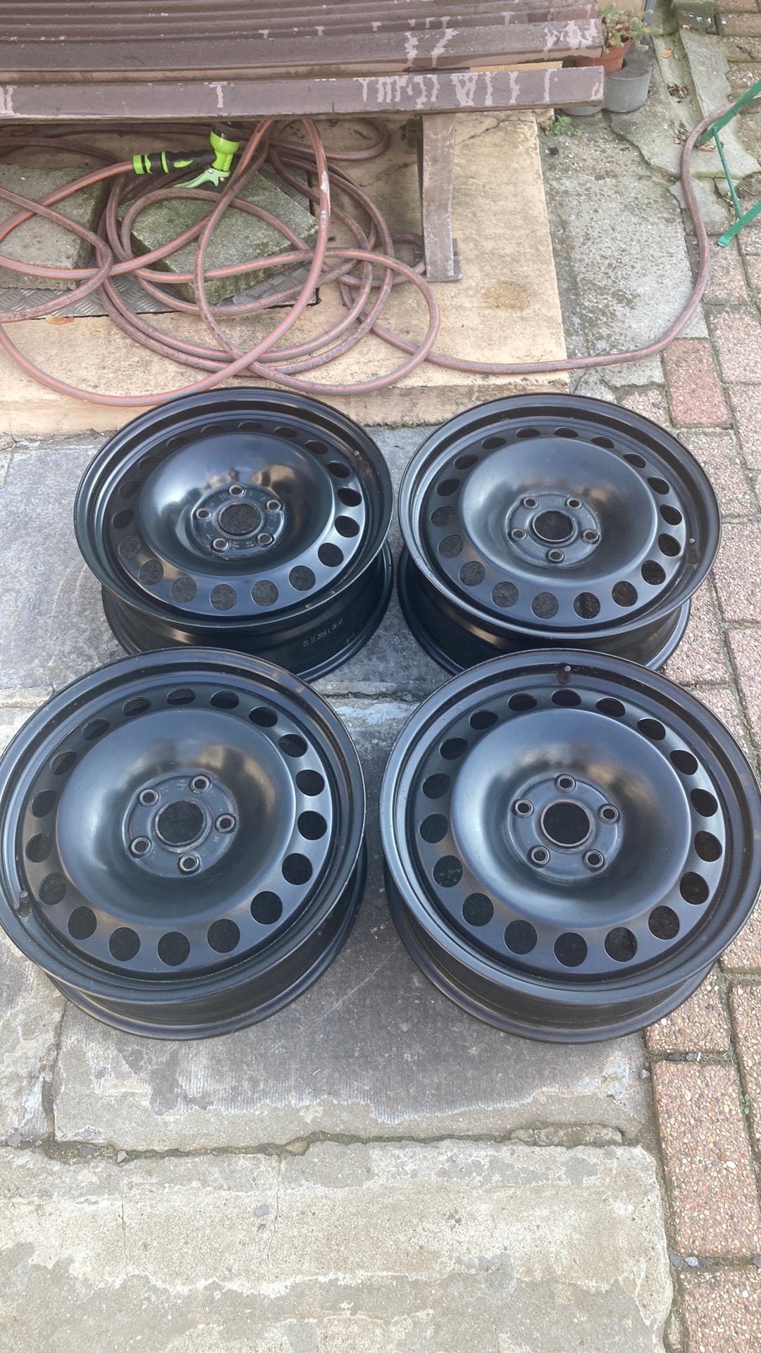 Stalen velgen 17 inch vw, Ophalen, Gebruikt