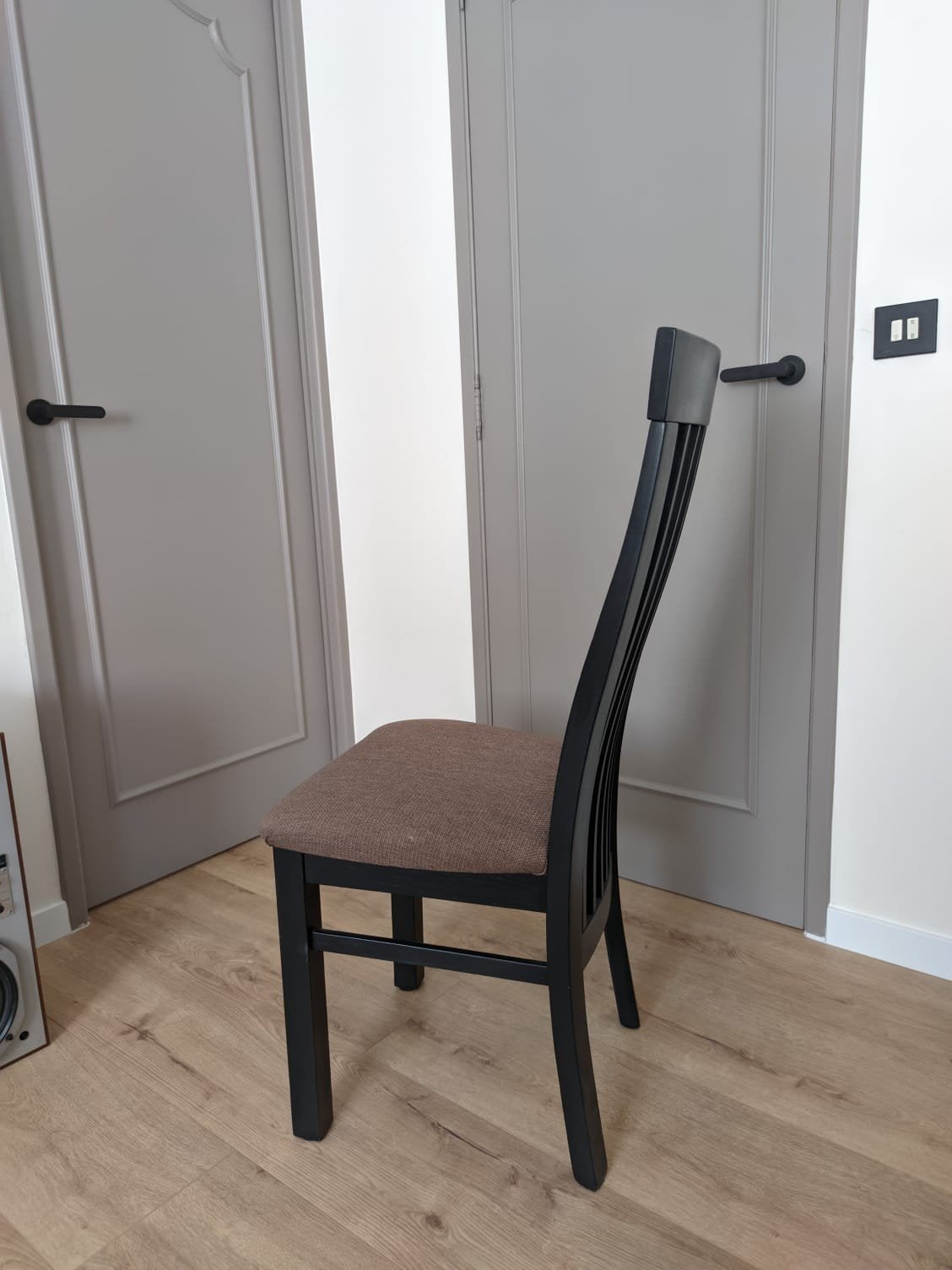 4 chaises, Noir, Bois, Quatre