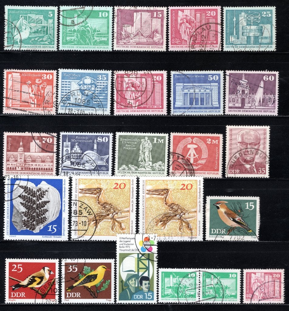 DDR Lot 1973 gestempeld, Postzegels en Munten, Verzenden, DDR, Gestempeld