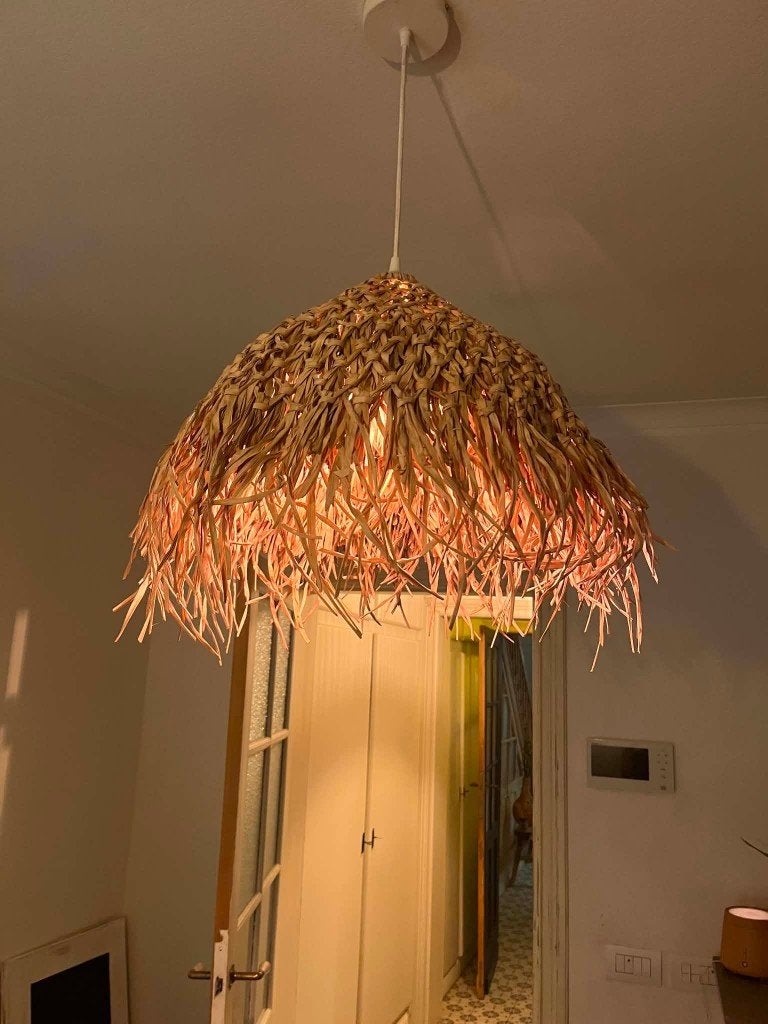 2 hanglampen 'Hangstraw', Tinekhome, Ophalen, Overige materialen, Bohemian, Zo goed als nieuw