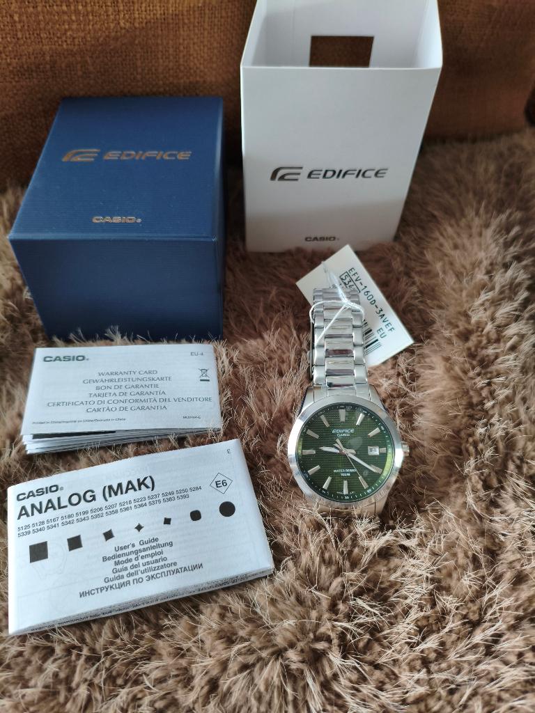 Casio edifice efv 160d 3av, Handtassen en Accessoires, Horloges | Heren, Ophalen, Staal, Polshorloge, Nieuw