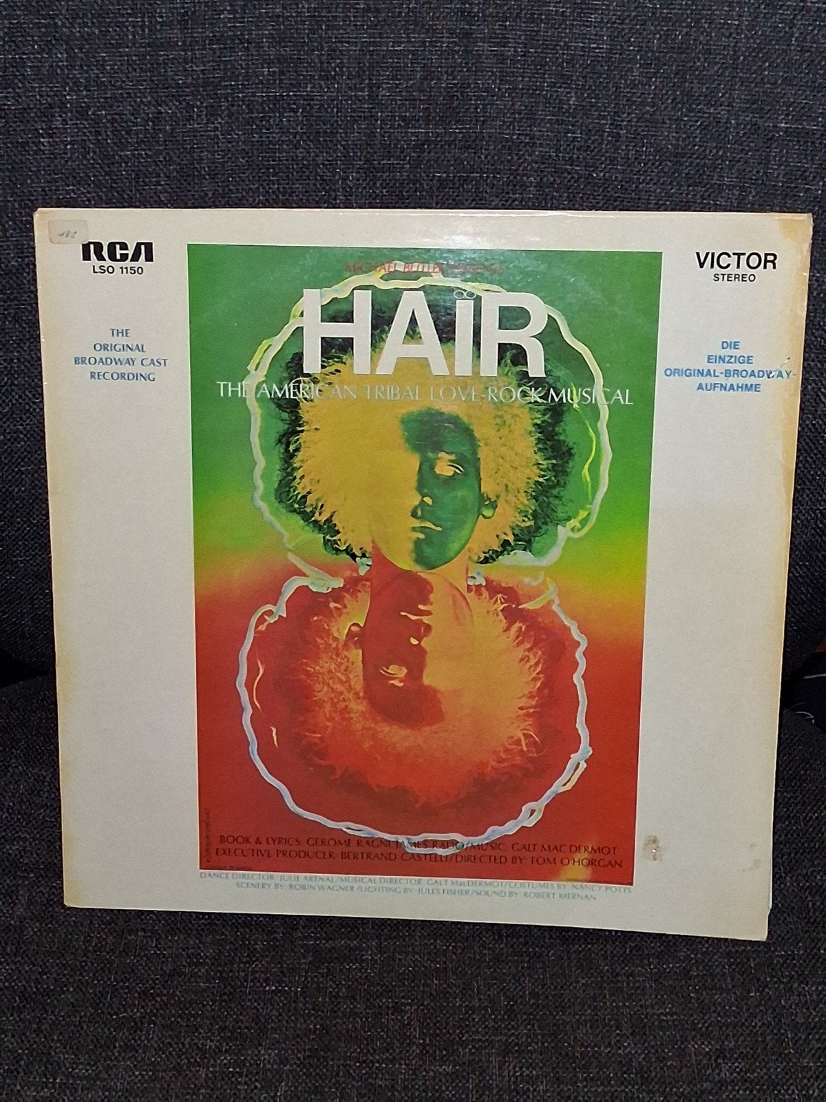 vinyl plaat Hair, original broadway cast recording, Enlèvement ou Envoi, Comme neuf, Comédie musicale, LP