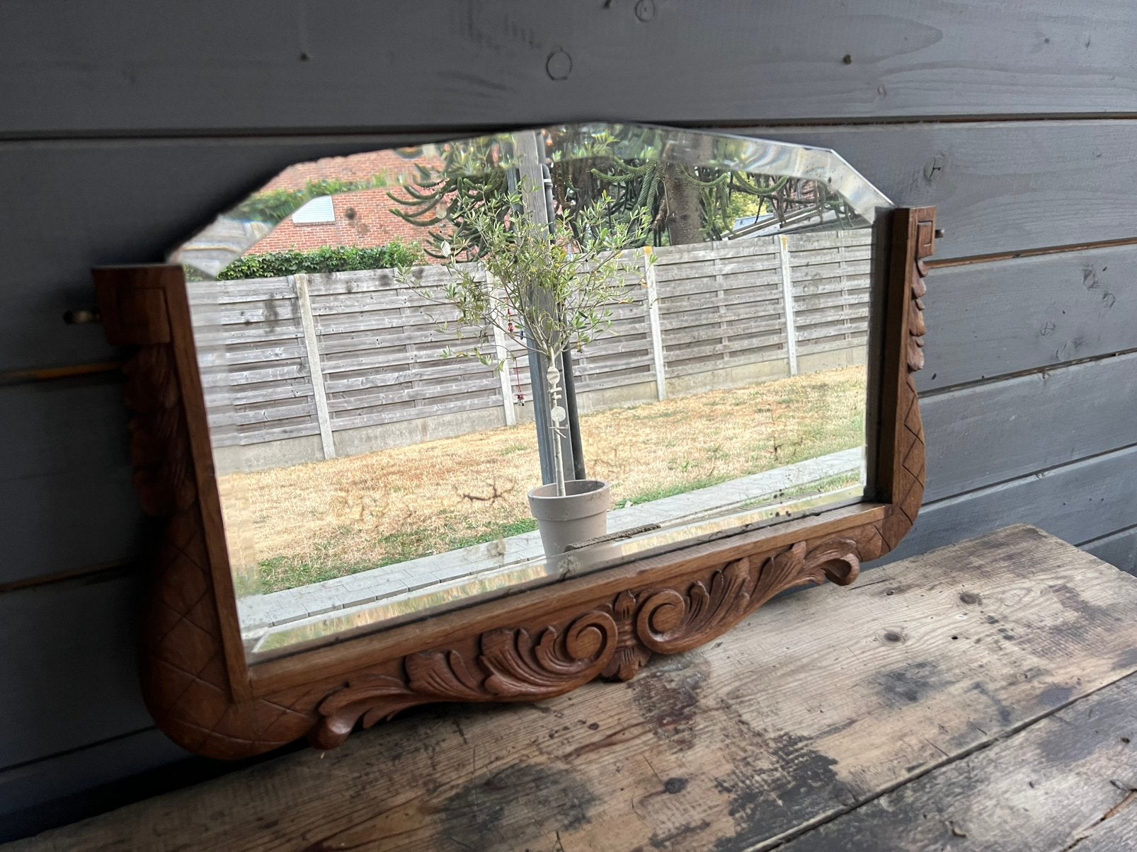 Vintage wandspiegel, Antiek en Kunst, Ophalen