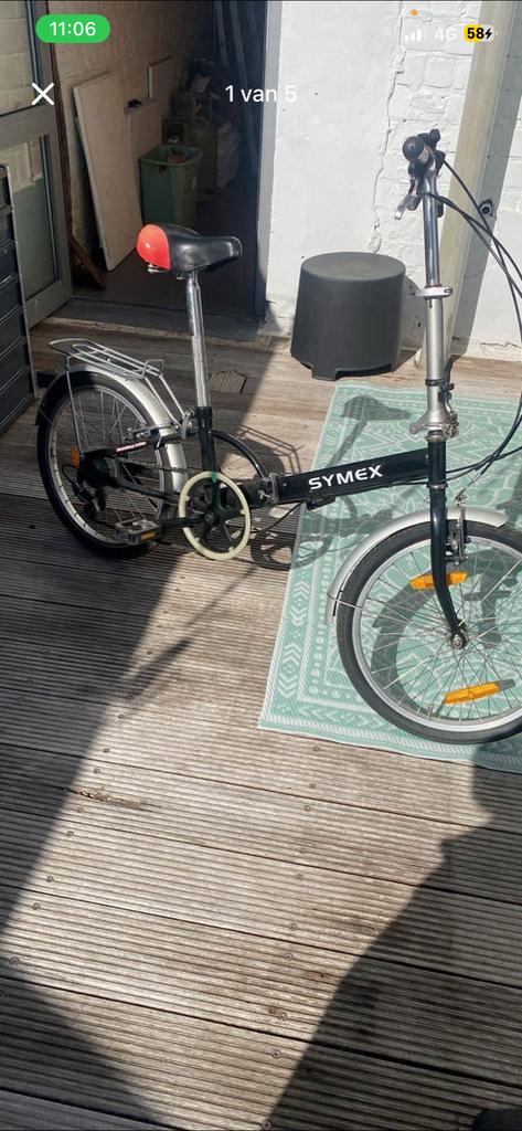 SYMEX PLOOIFIETS MET OPBERGTAS, Fietsen en Brommers, Ophalen, Zo goed als nieuw