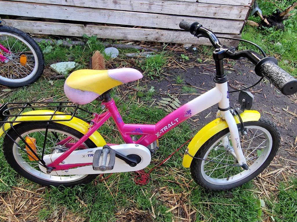 Meisjesfiets x-trakt 16", Ophalen, Gebruikt, Terugtraprem, 16 inch