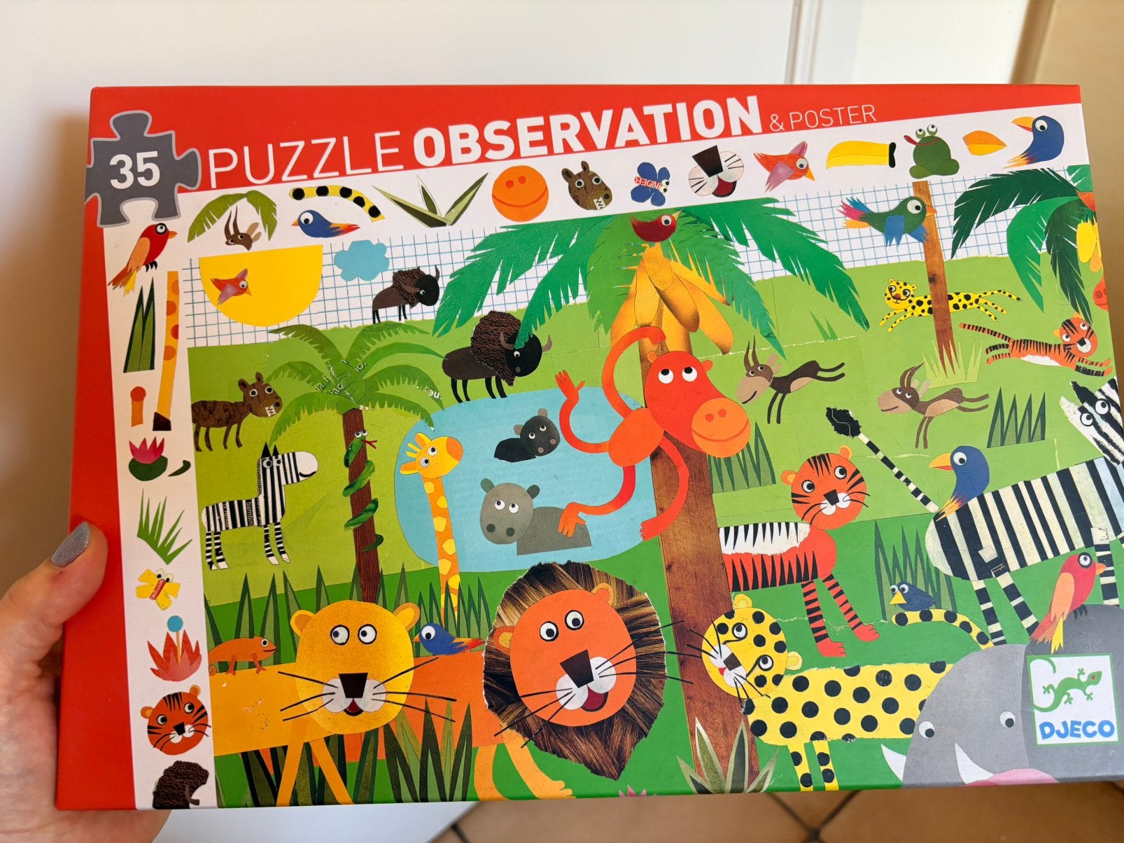 Djeco jungle puzzel 35 stukjes met poster, Enfants & Bébés, Jouets | Puzzles pour enfants, Enlèvement, Comme neuf