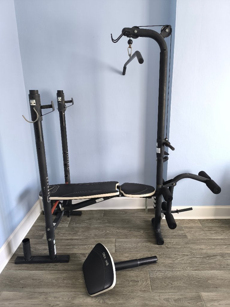 Domyos BM490 Banc de fitness Bench Press. Lat pull down, etc, Enlèvement, Utilisé, Dos, Banc d'exercice