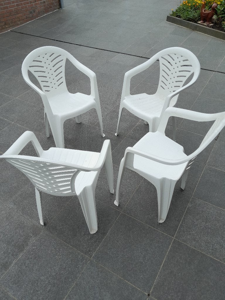 tuinstoelen, Tuin en Terras, Tuinstoelen, Ophalen, Zo goed als nieuw, Kunststof, Stapelbaar
