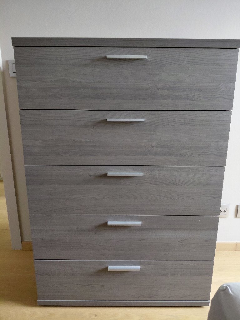 Hoge commode met 5 laden, 25 à 50 cm, 5 tiroirs ou plus, Comme neuf, Enlèvement
