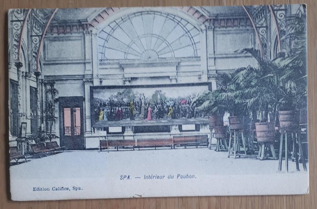 SPA : Oude postkaart 1906 Intérieur de Pouhon ed. Califice, Verzenden, Voor 1920, Gelopen, Luik