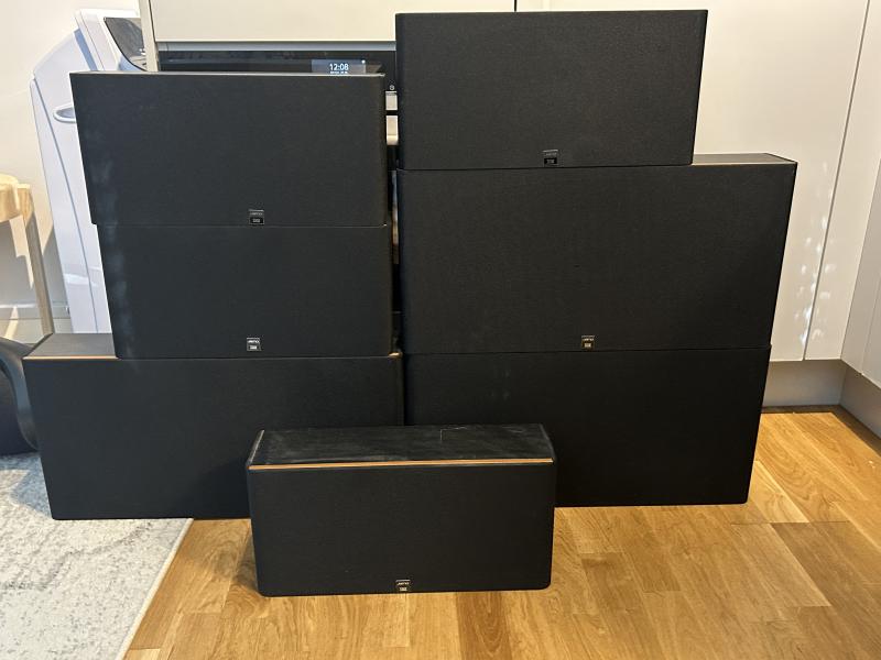 7.0 Jamo D 6sur & D 6LCR Professioneel audiosysteem, Audio, Tv en Foto, Luidsprekerboxen, Gebruikt, Complete surroundset, 120 watt of meer