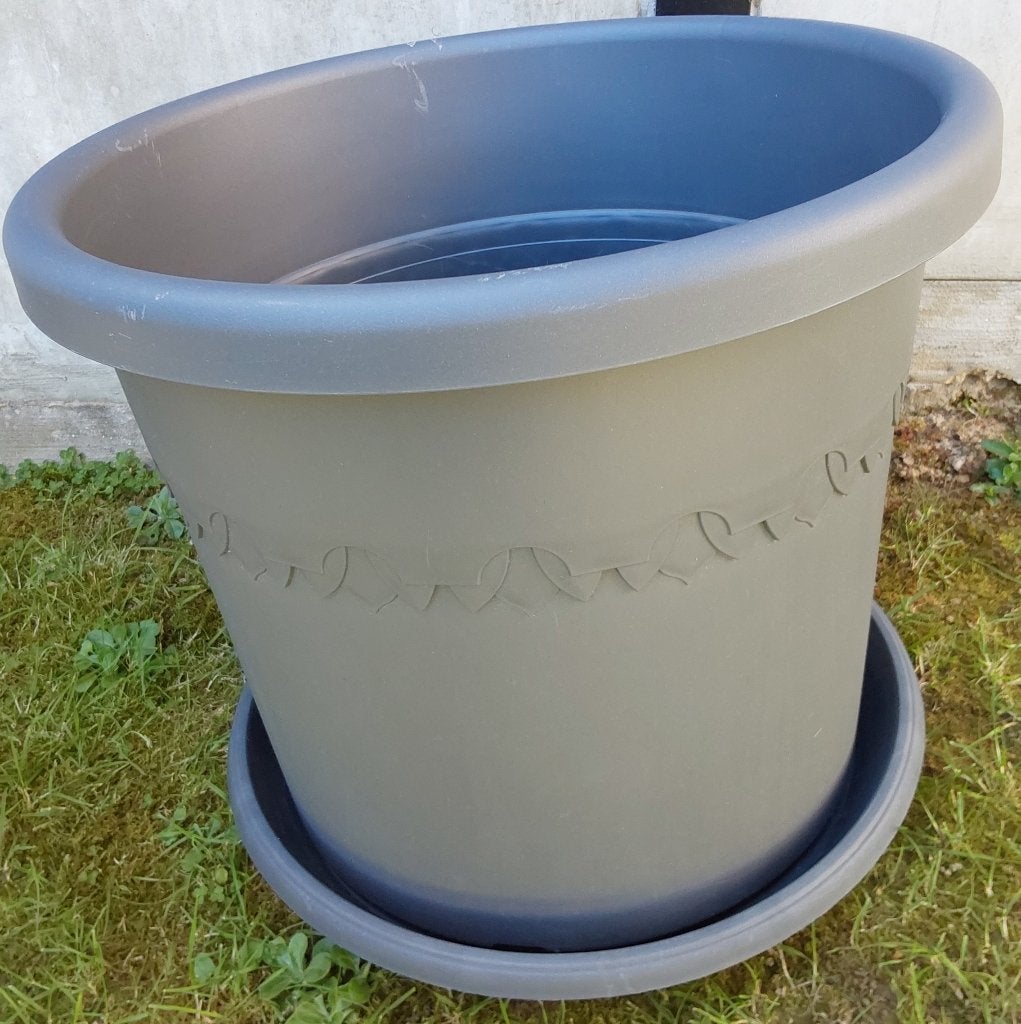 POTS FLEURS EN PLASTIQUE NICKEL, Jardin & Terrasse, Enlèvement, Comme neuf