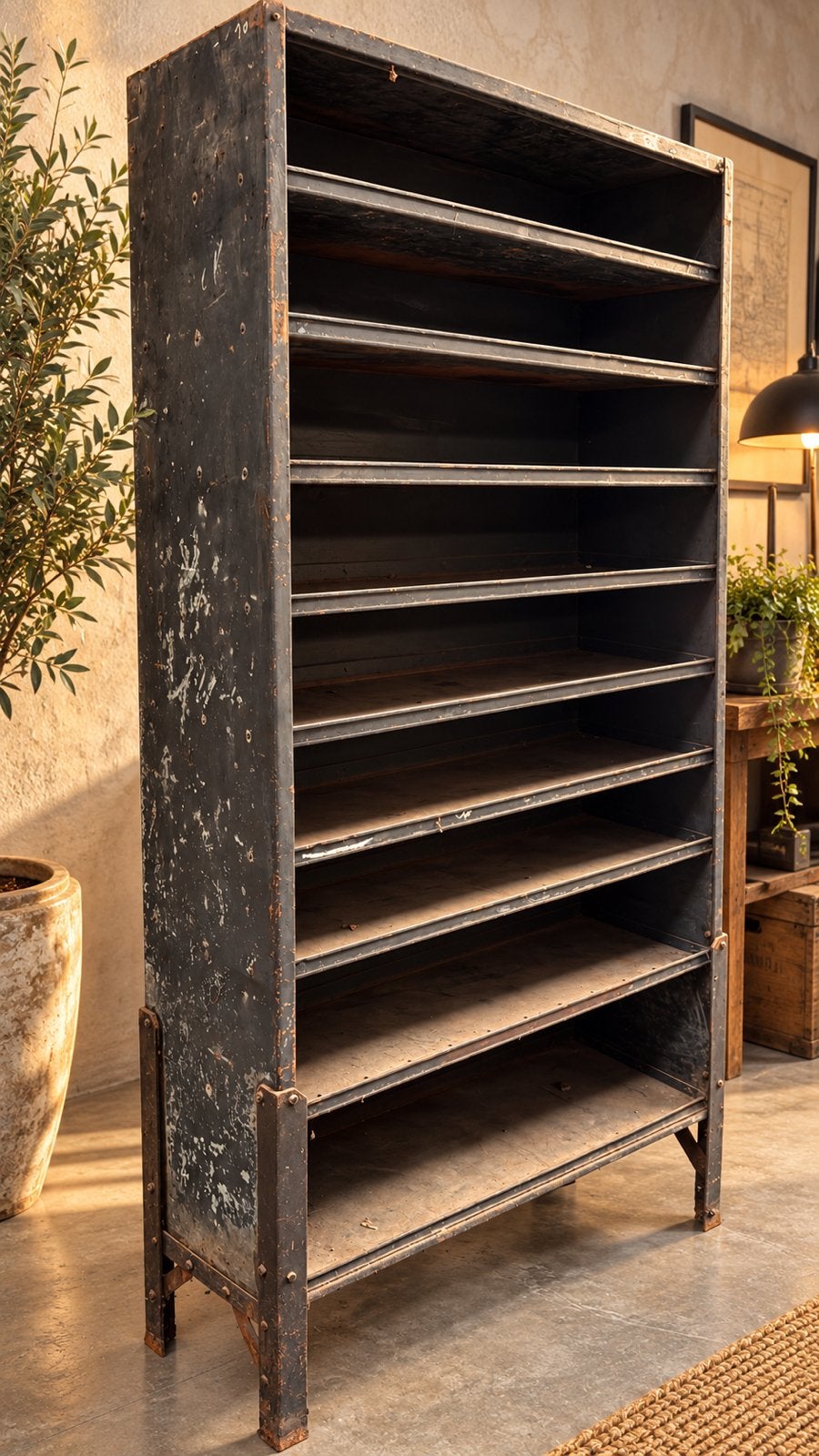 Metalen kast - vintage - beetje roest, Ophalen