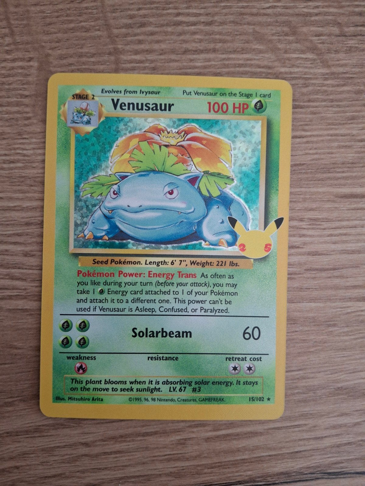 Venusaur 15/102 CEL, Hobby en Vrije tijd, Ophalen of Verzenden