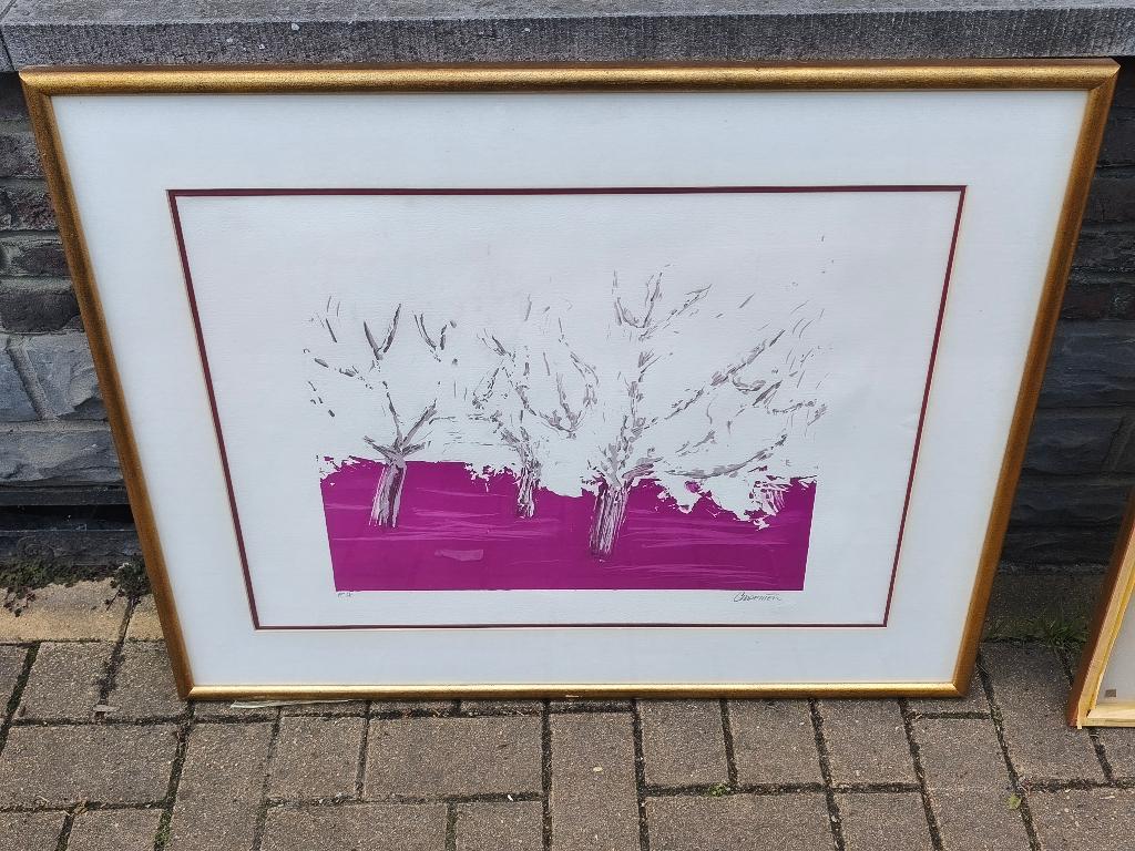 lithographie epreuve d artiste signe jose chapellier, Antiquités & Art, Enlèvement ou Envoi