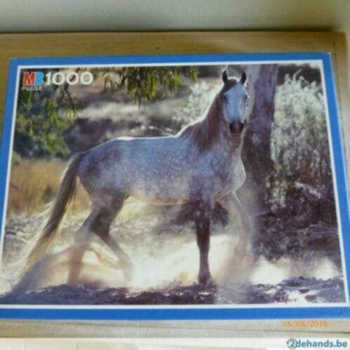 puzzel 'paard' -MB Puzzle special- 1000 stukjes-NIEUWSTAAT, Enlèvement ou Envoi, 500 à 1500 pièces, Comme neuf, Puzzle