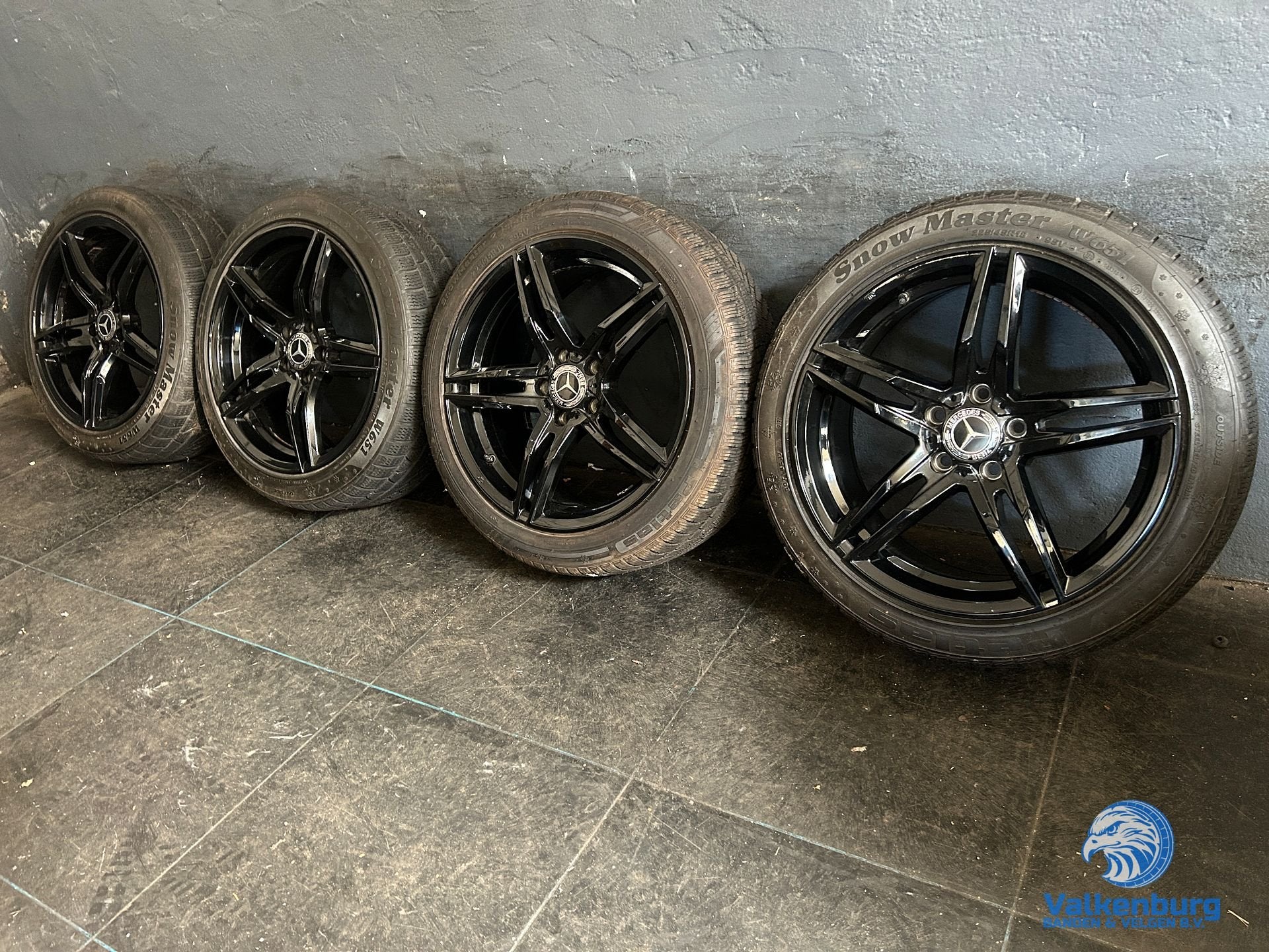 8mm! Mercedes A B CLA Klasse W177 W247 C118 18 inch zwarte v, Auto-onderdelen, Banden en Velgen, 18 inch, Gebruikt, -, -