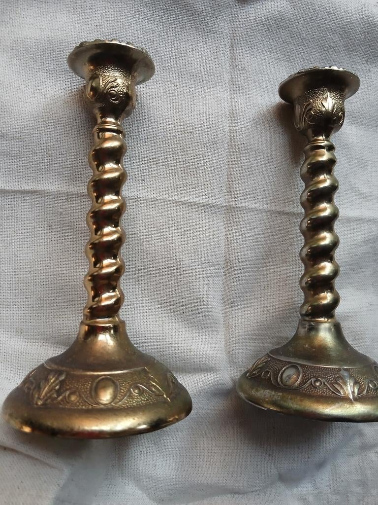 Vintage kandelaar: twee stuks, Ophalen