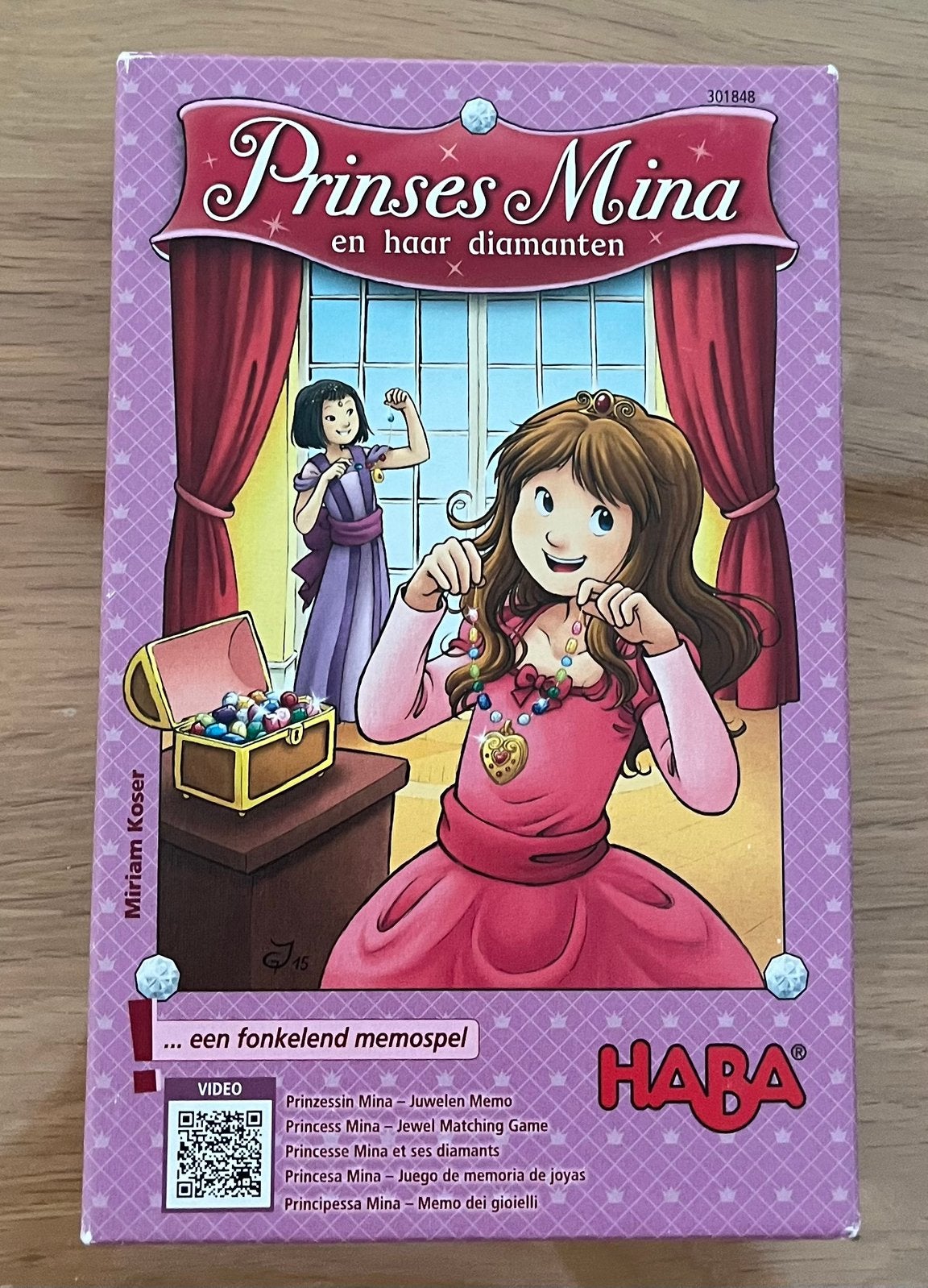 Spel Prinses Mina en haar diamanten HABA, Ophalen of Verzenden, Gebruikt